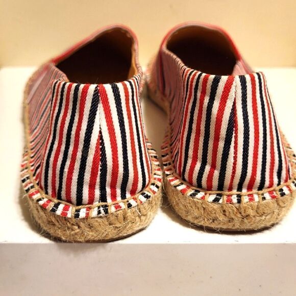 NEW J. Crew Red, White & Blue Striped Canvas Espadrille Flats Sz. 6.5 Ret $79 - Picture 4 of 7